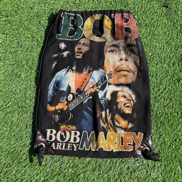 Y2K Bob Marley drawstring backpack double sided - Picture 1 of 6